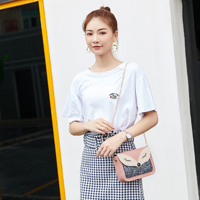 Túi Xách Đeo Chéo Đính Kim Sa Thời Trang Dành Cho Nữ