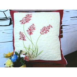 Xả Kho Gối Vuông Thêu Satin Trần Bông 45cmx45cm ( Gồm vỏ + ruột)
