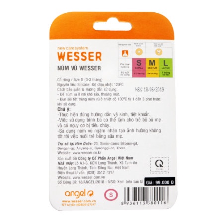BÌNH SỮA , NÚM TI WESSER CỔ RỘNG 180ML/260ML NHỰA PP BPA FREE/PPSU CAO CẤP