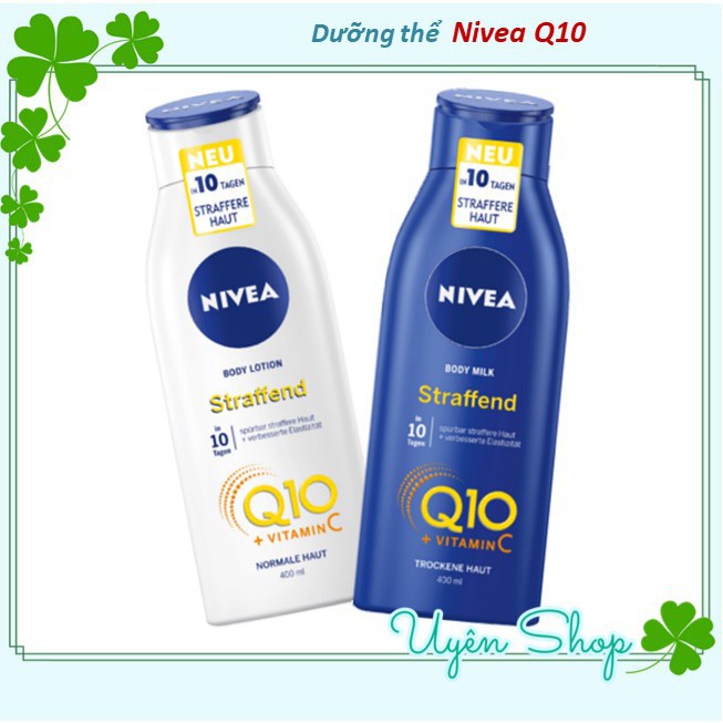 Sữa dưỡng thể Nivea Q10 [Nội địa Đức] tạm biệt da khô, 400ml