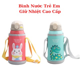 [TẶNG TÚI XÁCH] Bình Giữ Nhiệt Trẻ Em Chất Liệu Inox 316 Cao Cấp Dung Tích 600ml