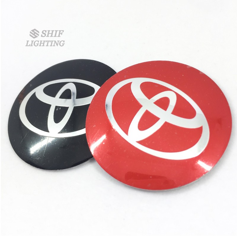 Set 4 nắp gắn trung tâm bánh bánh xe hình logo Toyota 56mm