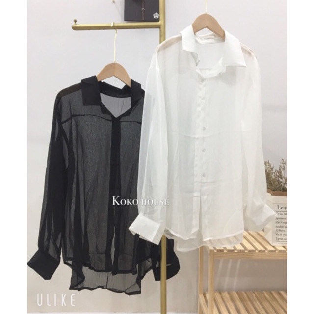 Áo Sơ Mi Form Dài Oversize(kèm áo 2 dây)