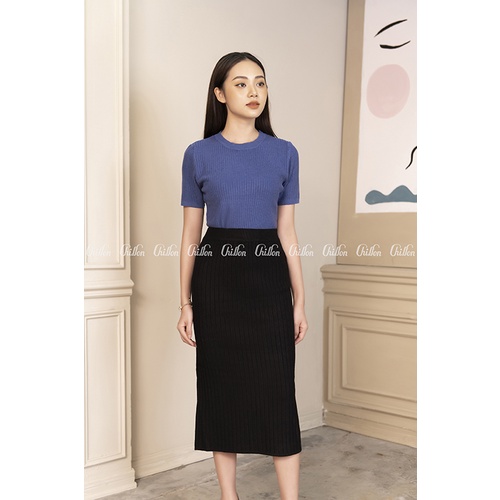 Chân váy bút chì len dáng dài xẻ sau thiết kế by Chiffon