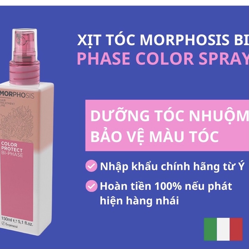 XỊT DƯỠNG CAO CẤP MORPHOSIS BI PHASE COLOR SPRAY MỘT SẢN PHẨM HÀNG NGÀY KHÔNG THỂ THIẾU CHO MÁI TÓC NHUỘM 150ml