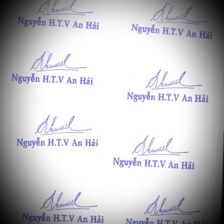 Khắc Dấu chữ kí kèm tên trên mặt dấu 20× 47mm. Dấu Dstamp