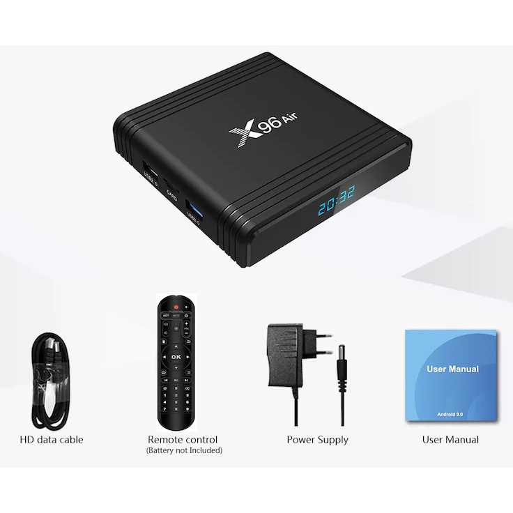 Xả Hàng TV Box X96 Air Chipx Amlogic S905X3 ram 4G bộ nhớ tới 32G