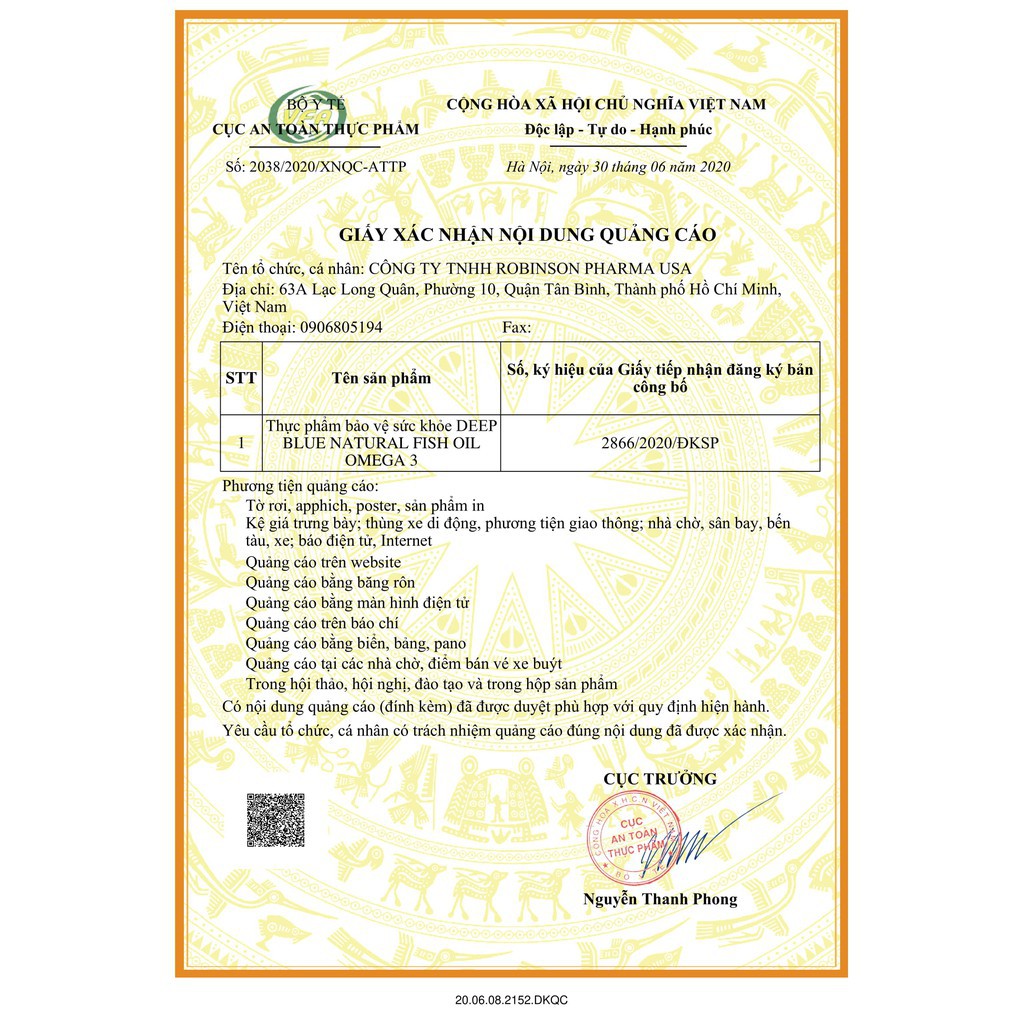Viên Uống Deep Blue Natural Fish Oil Omega 3 Bổ Sung Giúp Sáng Mắt,Bổ Não Khỏe Tim.Chai 100V