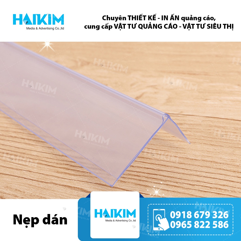 Nẹp dán siêu thị chữ L - Nẹp dán siêu thị