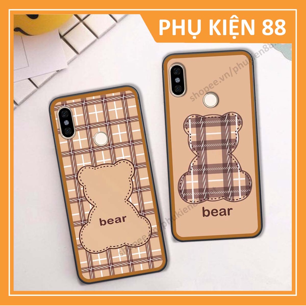 Ốp lưng Xiaomi Redmi Note 5 / Note 6 ốp điện thoại LineBear, bé tóc xù, hoa siêu đẹp