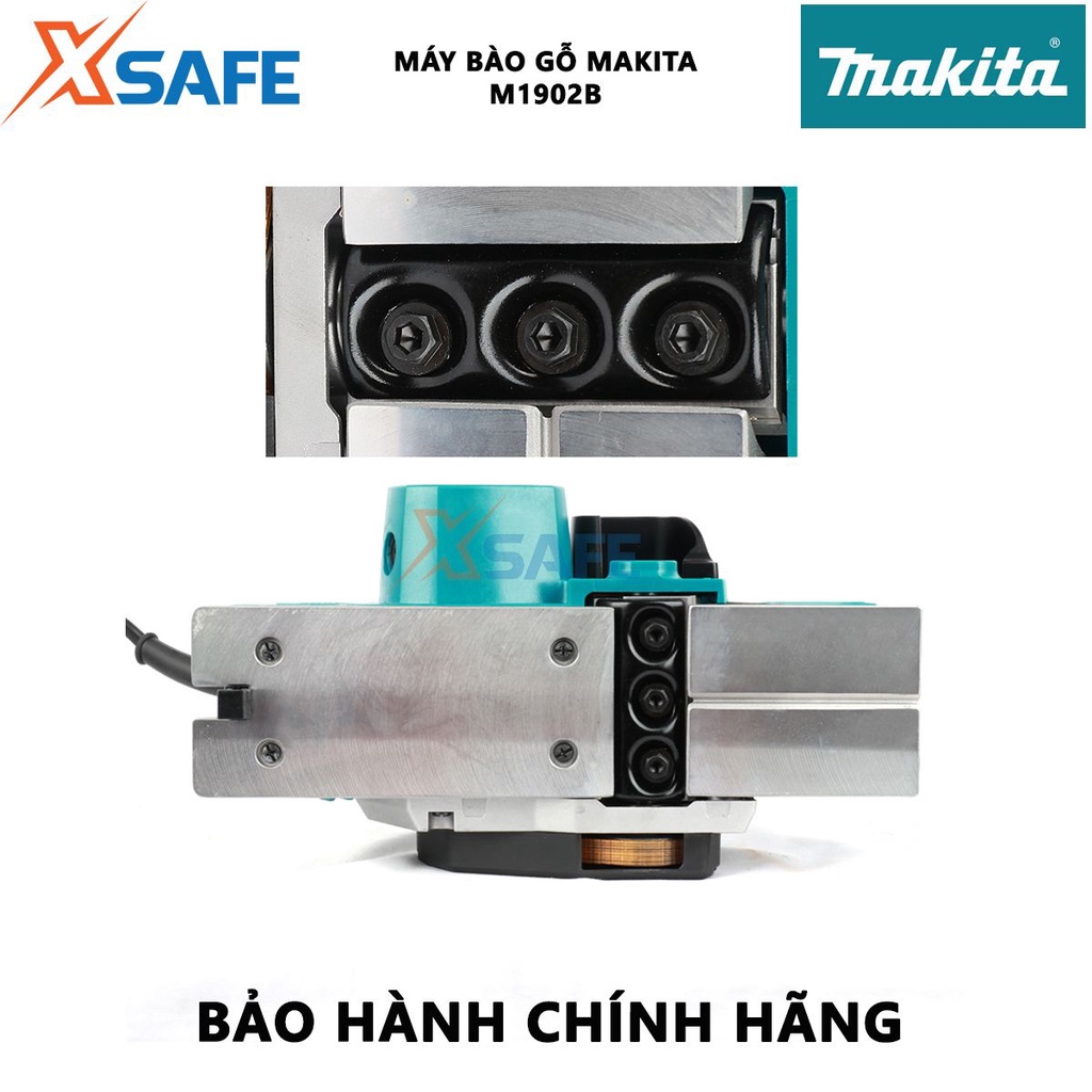 Máy bào cầm tay MAKITA M1902B 500W Máy bào gỗ tốc độ không tải 16000, bào gốc sâu tối đa 9mm, bề rộng đường bào 82mm