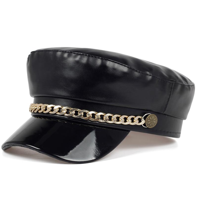 Mũ beret giả da PU thời trang xuân hè cá tính dành cho nữ