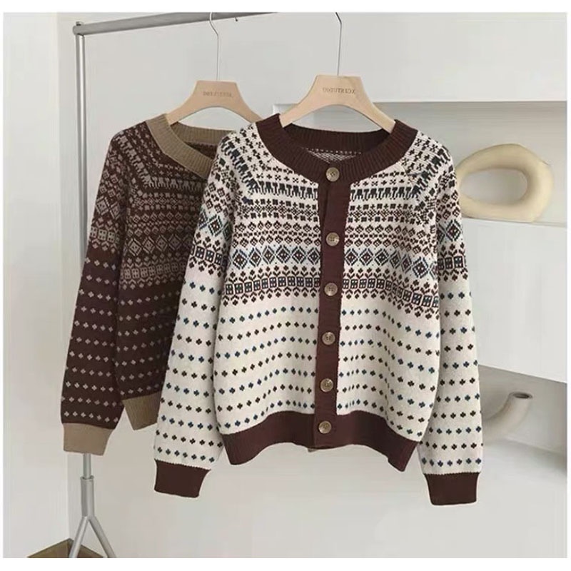Áo Cardigan Len Thổ Cẩm 2 Màu Đủ Size M057