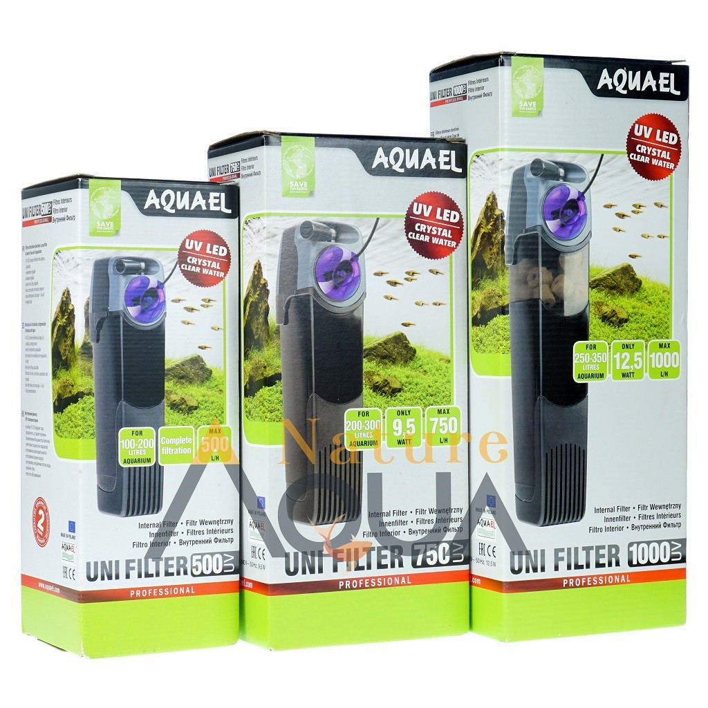 Lọc góc tích hợp đèn uv diệt khuẩn Aquael Uni Power 500/750/1000