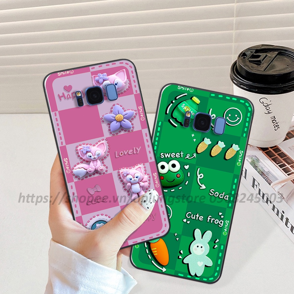 Ốp lưng Samsung S8 / S8 Plus / S8+ in hình 3D gấu cute cool ngầu giả nổi.