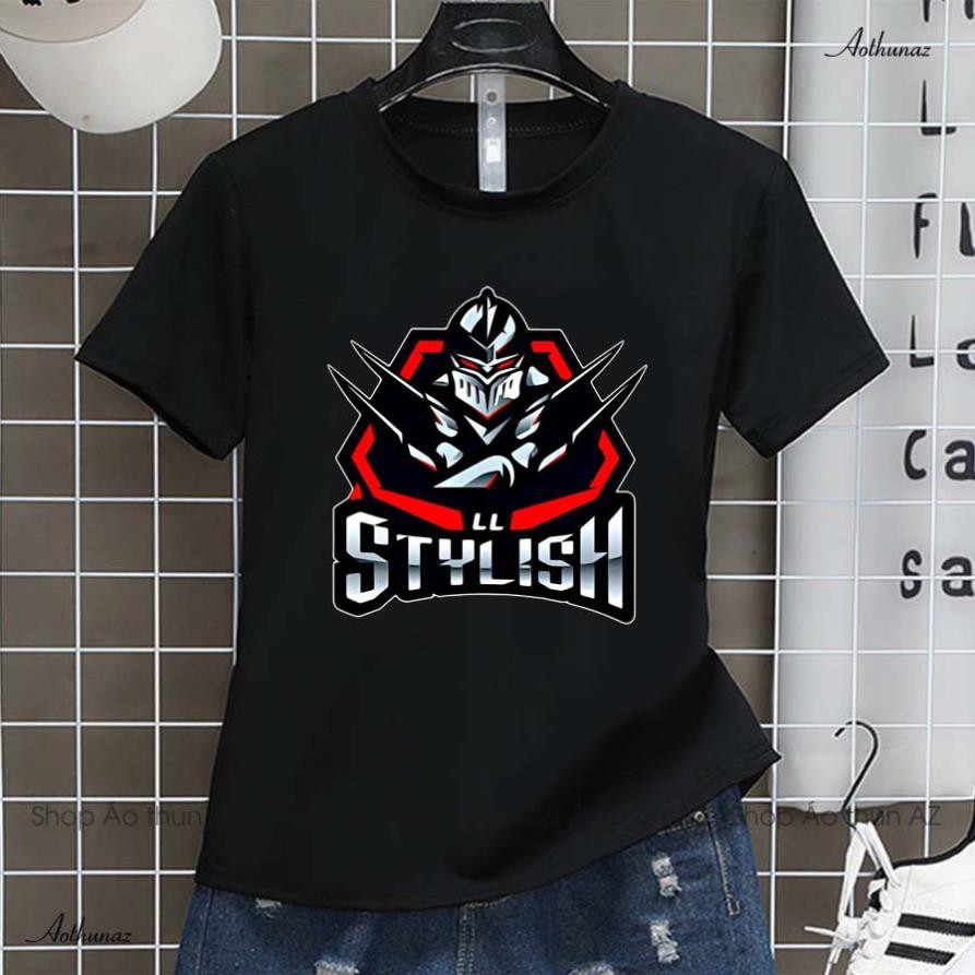 Áo thun LMHT màu đen in logo LL Stylish Liên Minh Huyền Thoại đẹp M2433