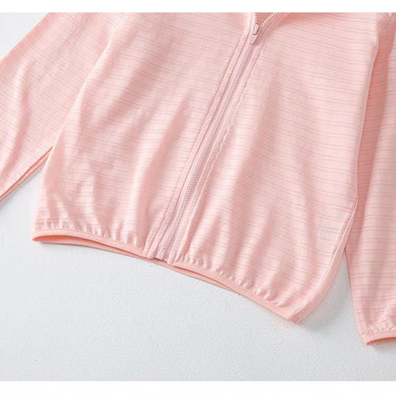 Áo Khoác Chống Nắng Thoáng Khí Thấm Hút Mồ Hôi Có Mũ Trùm Thời Trang Đi Biển Cho Bé