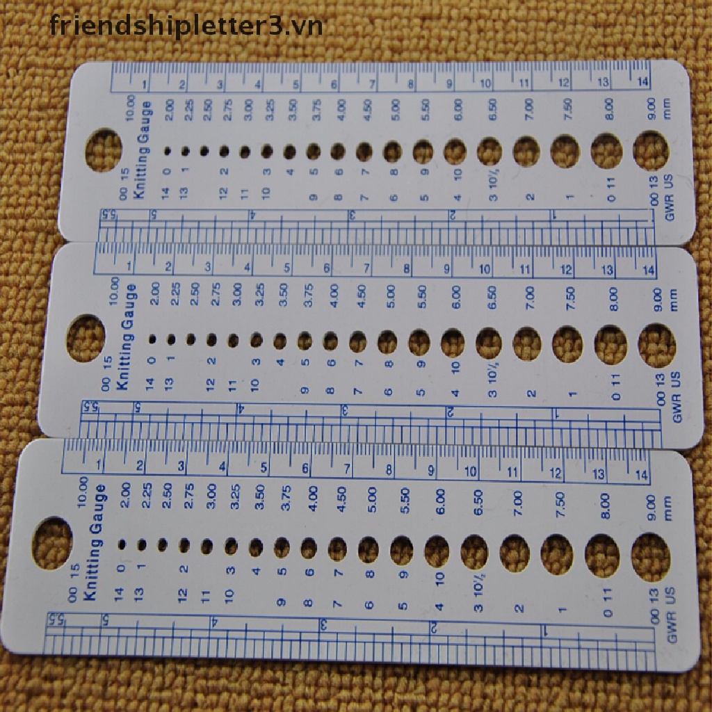 1 Cây Thước Đo cm (Kích Thước US UK Canada) 2-10mm Mới