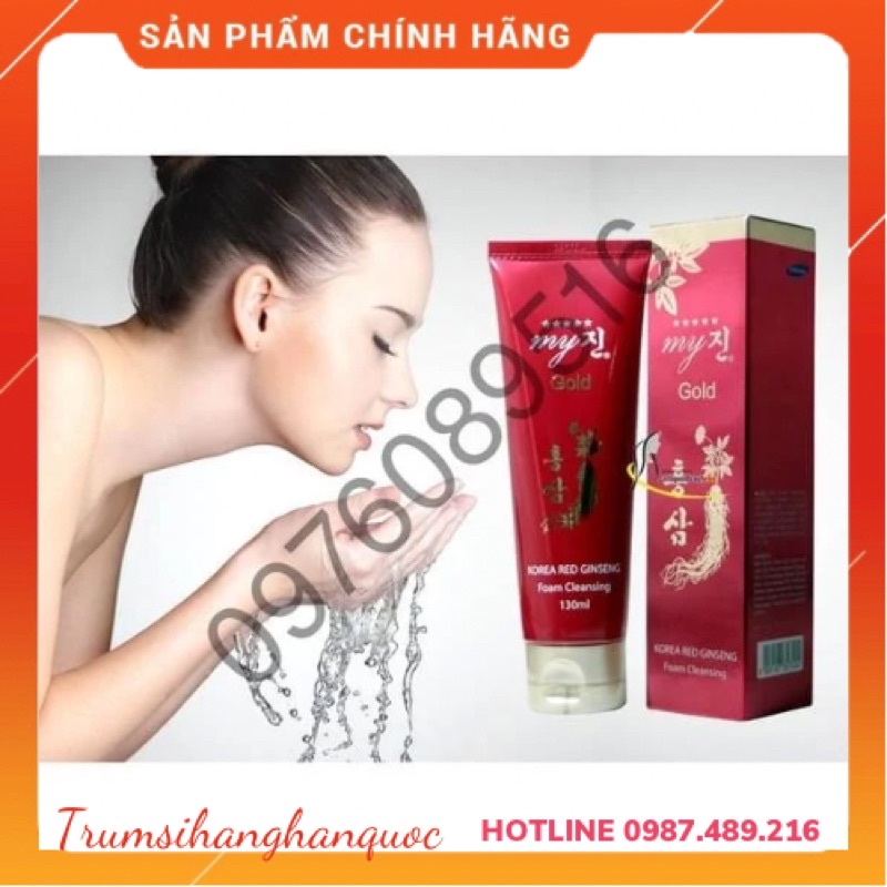 Sữa Rửa Mặt Hồng Sâm My Gold Hàn Quốc, Tuýp 120ml