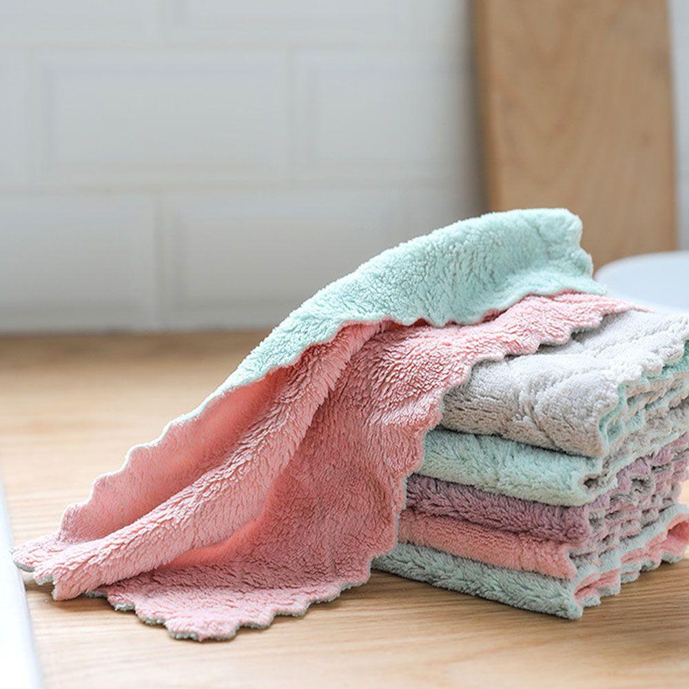 Set 1 Hoặc 5 Khăn Lau Chén Đĩa Nhiều Màu Tiện Dụng