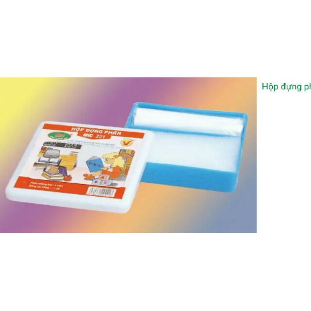 Hộp đựng gồm phấn kèm đồ lau bảng