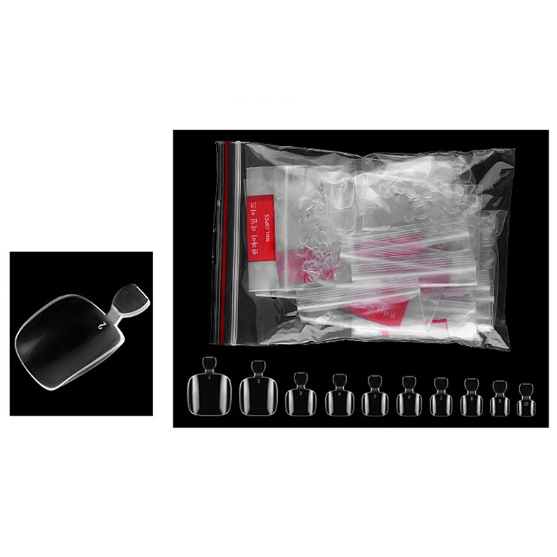 Set 500 Móng Tay Giả Trong Suốt Bằng acrylic Trang Trí