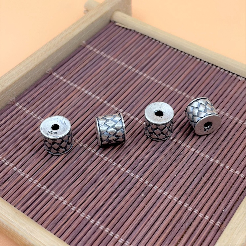 Charm bạc thái nối hình lăng trụ lu thống - Charm Bạc 925 - Mã CA825