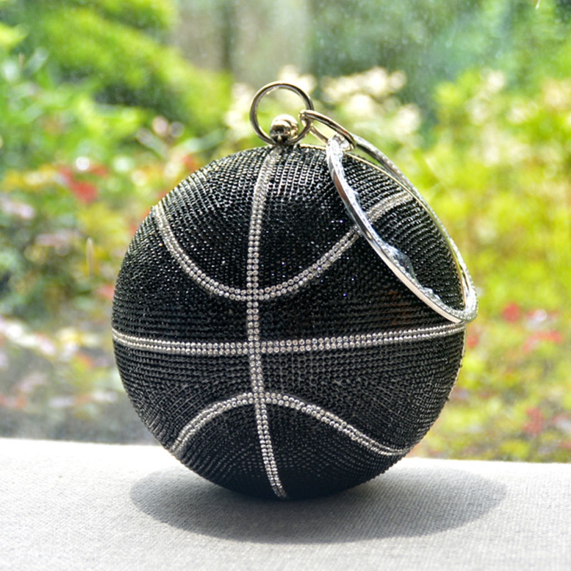 Ví Cầm Tay Hình Quả Bóng Rổ Đính Đá Thời Trang Dành Cho Nữ