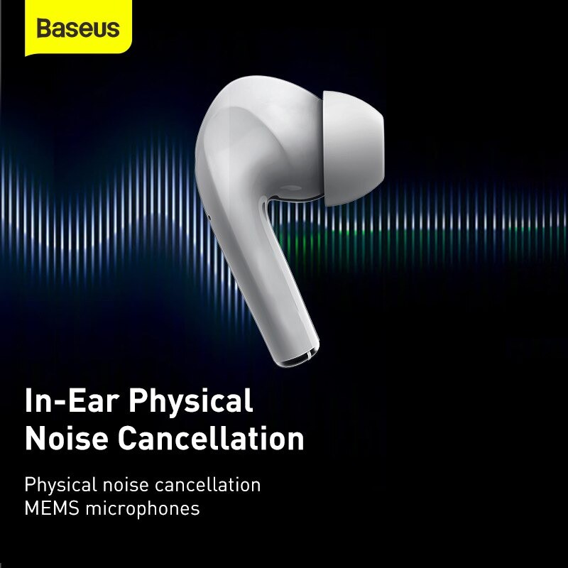 Tai Nghe Không Dây Bluetooth Baseus Encok W3 Bluetooth 5.0, Nghe 4h, Chống Ồn, Chống Nước