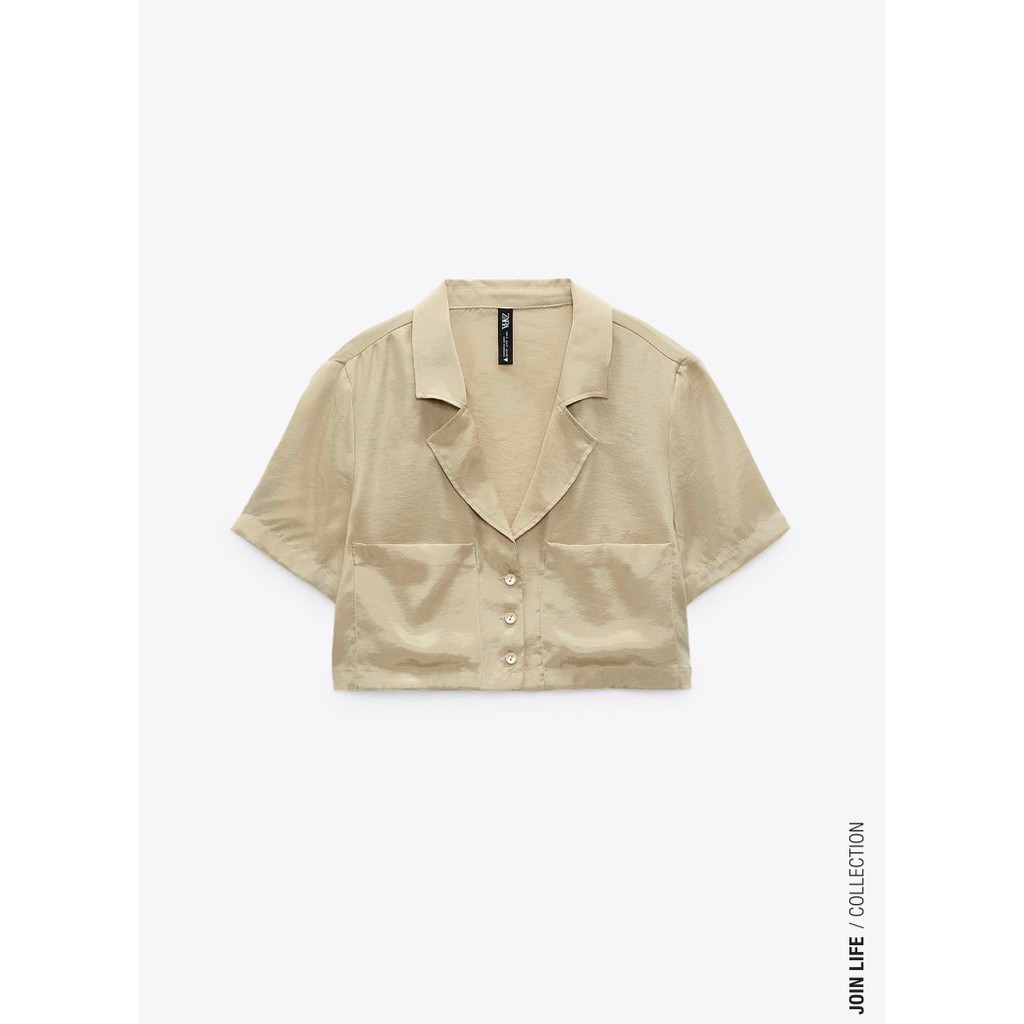 Set vest croptop short lụa màu kem xinh xắn - S08 | BigBuy360 - bigbuy360.vn