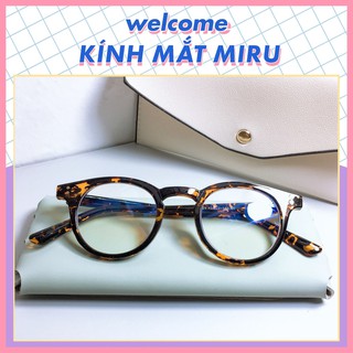 Gọng kính mắt thời trang nam nữ ANNA dáng tròn bằng nhựa kết hợp kim loại 2129