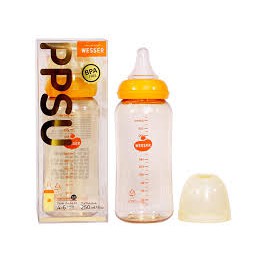 Bình sữa wesser ppsu cao cấp cổ hep 250ml