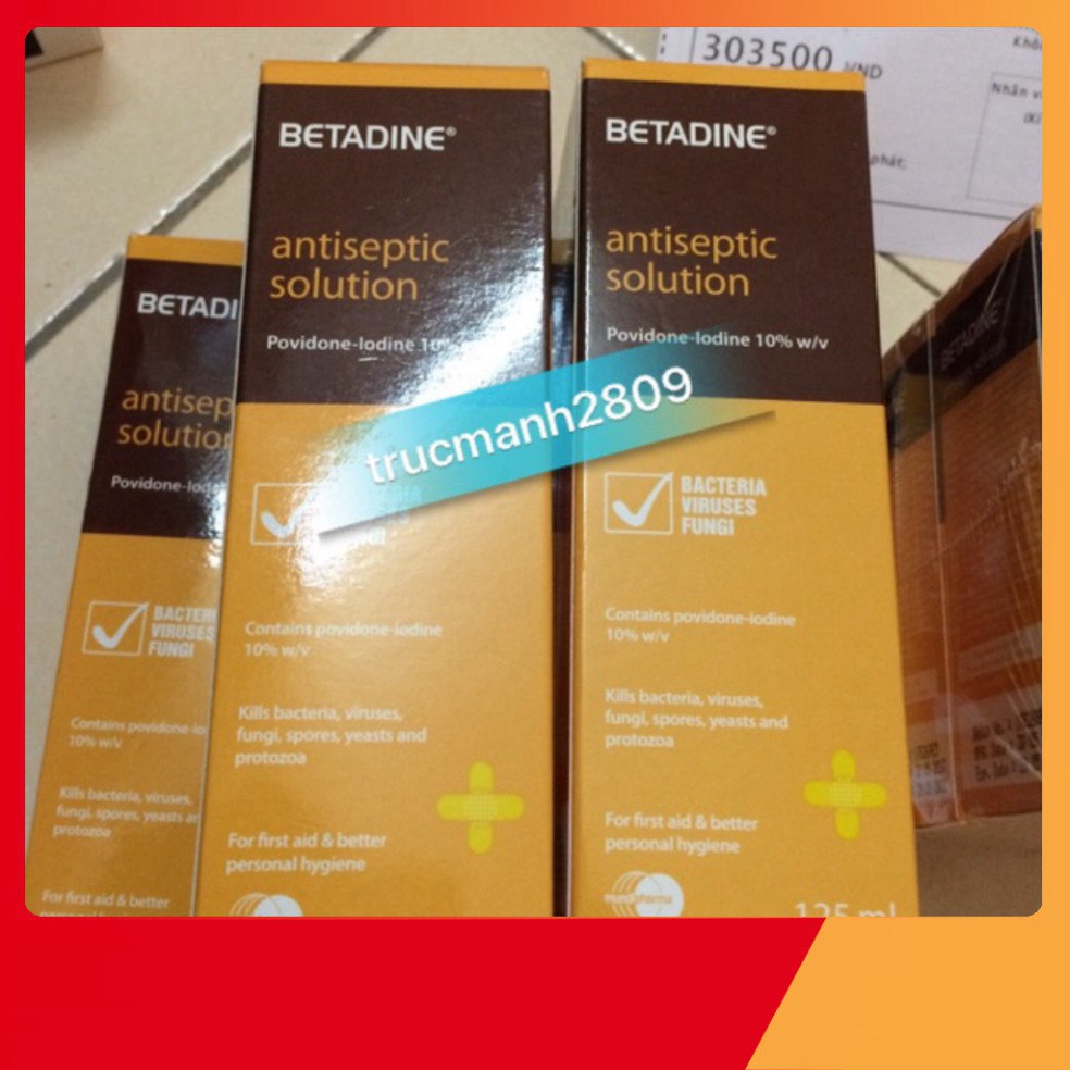 Betadine 10% 125ml Antiseptic sát khuẩn