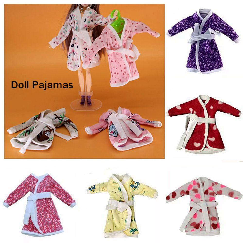 CLEVER Áo Choàng Tắm Dài 30cm Cho Búp Bê Tỉ Lệ 1 / 6