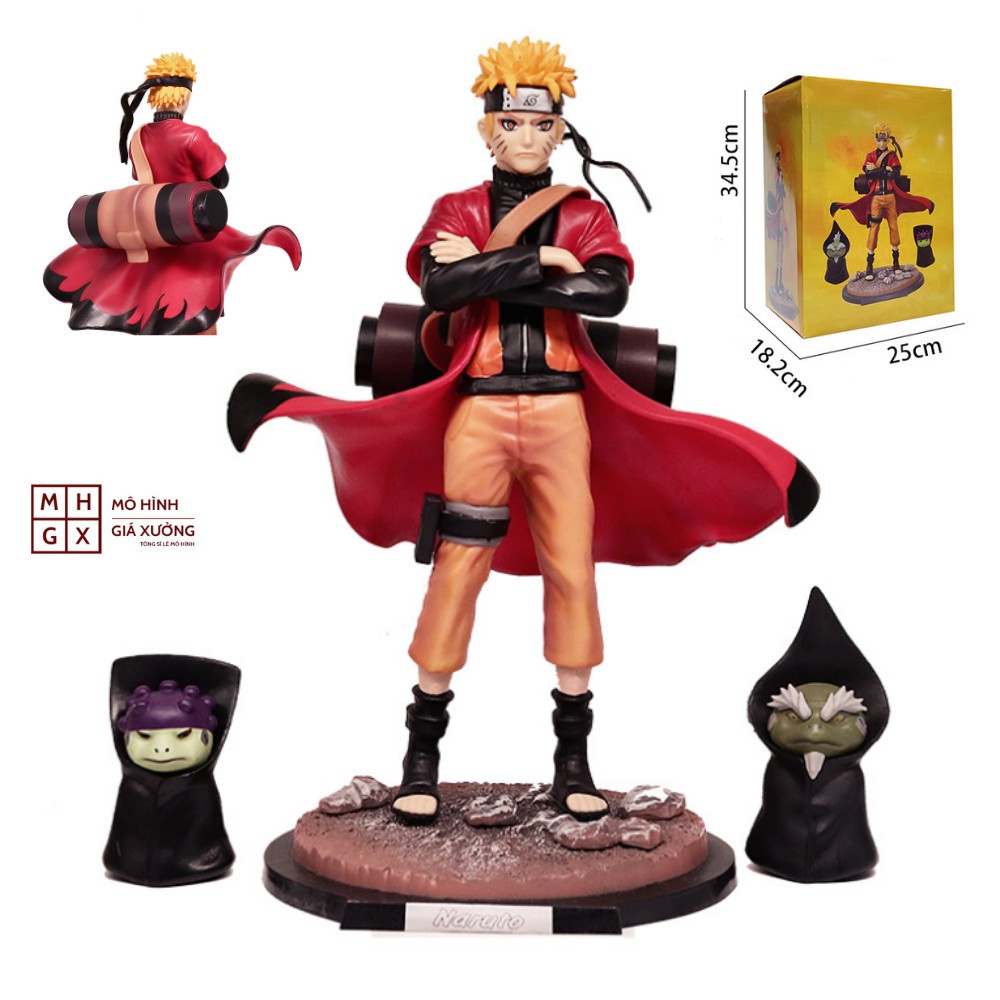 Mô Hình Uzumaki Naruto cao 30cm . Hokage Làng LÁ Jinchuriki Cửu Vĩ Shippuuden - Tượng Figure Naruto