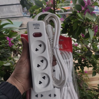 Ổ cắm điện sopoka, ổ điện 3 cửa lõi sứ chống cháy 2200w có dây nguồn