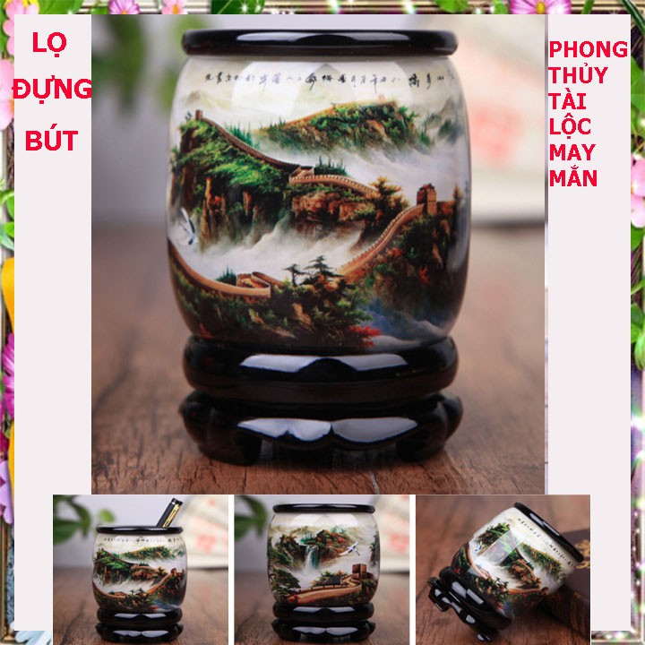 [ TRANG TRÍ PHONH THỦY ] Lọ Đựng bút Sáng Tạo Tài Lộc