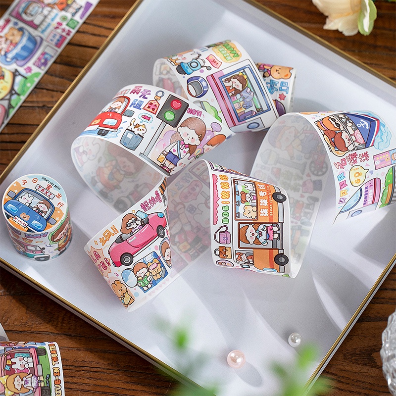 Cuộn Băng Keo Giấy Thấm Dầu Và Dễ Thương 4 Kiểu