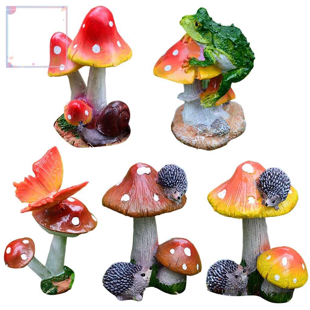 Mô Hình Cây Nấm Trang Trí Tiểu Cảnh Sân Vườn