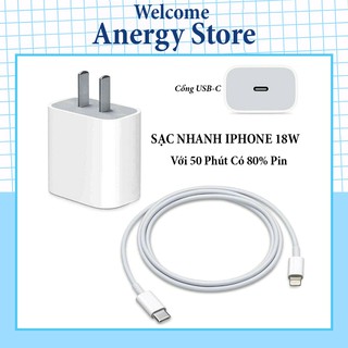 [Cam Kết Zin] Bộ Sạc Nhanh 18W Hàng Chuẩn Cho IPhone 12/12 Pro Max /11/ 11 Pro Max/ X/ XS Max/ 8/ 8 Plus
