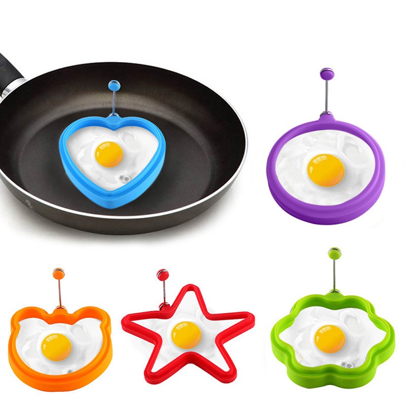 Khuôn Chiên Trứng Chống Dính Nhiều Hình Dạng Bằng Silicon