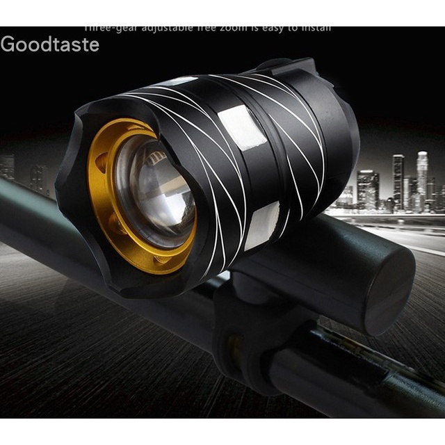 Hàng Sẵn Đèn pin với 3 chế độ có cáp sạc usb cho xe đạp Đèn pha xe đạp【Southdakota051】