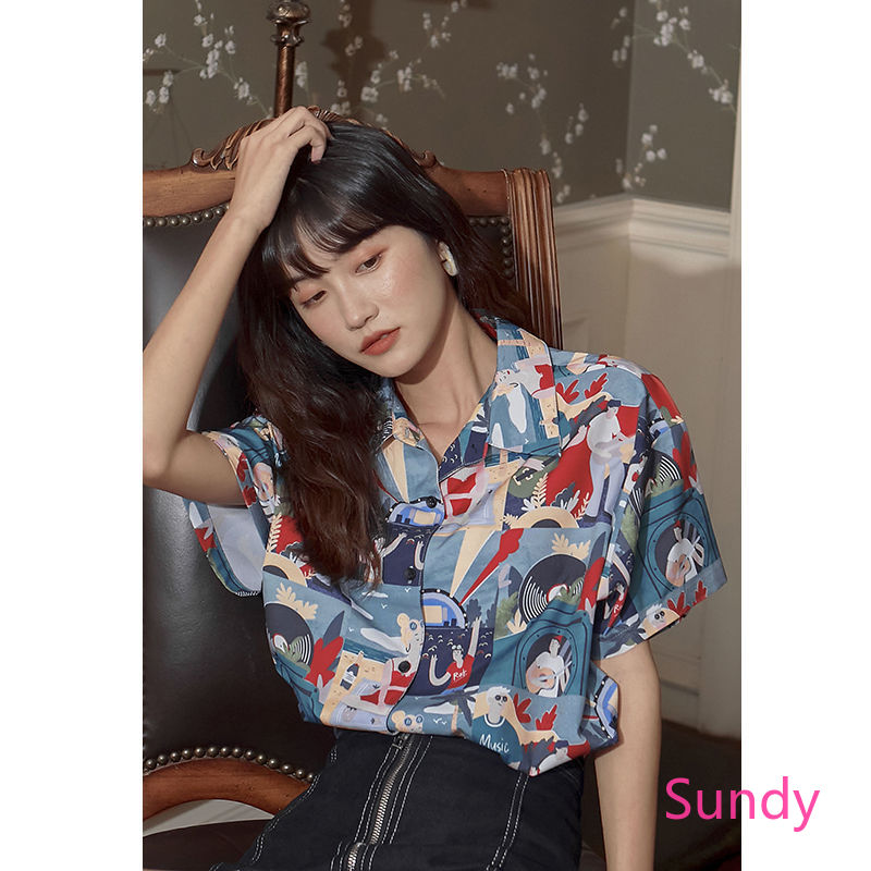 Áo Sơ Mi Nữ Dáng Rộng Kiểu Vintage Thời Trang Mùa Hè