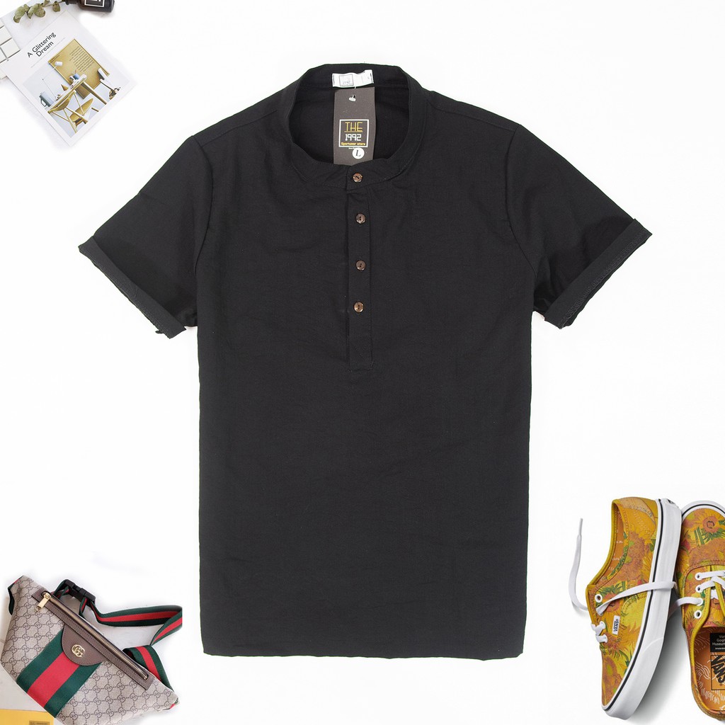 Áo đũi nam chất liệu đũi mềm mát nhẹ thoáng thấm hút mồ hôi tốt hot trend 2021 AD63 | BigBuy360 - bigbuy360.vn