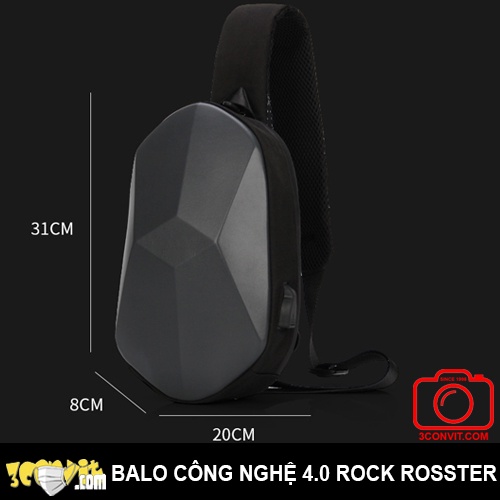 Balo đeo chéo kim cương công nghệ 4.0 Rockrosster