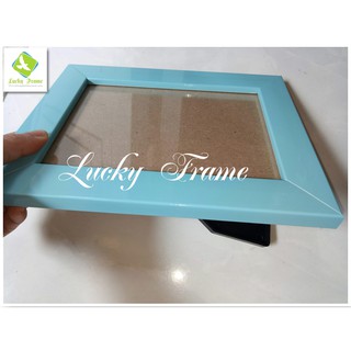 Combo 5 khung hình trắng xanh để bàn tiệc