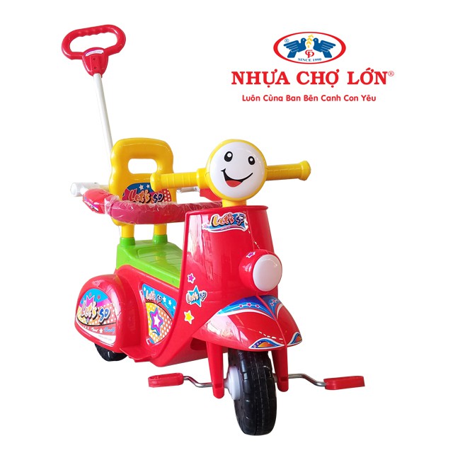 Xe 3 bánh Nhựa Chợ Lớn - L9 Vespa ĐKBH - M1625A-X3B Có cần điều khiển