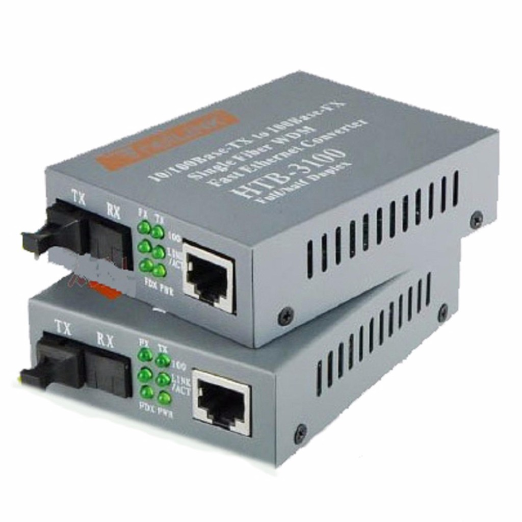 Bộ Chuyển Đổi Quang Điện, Converter Quang 10/100Mb, 1000Mb 1 Sợi quang Và 2 Sợi quang Netlink - Bảo Hành 1 Năm