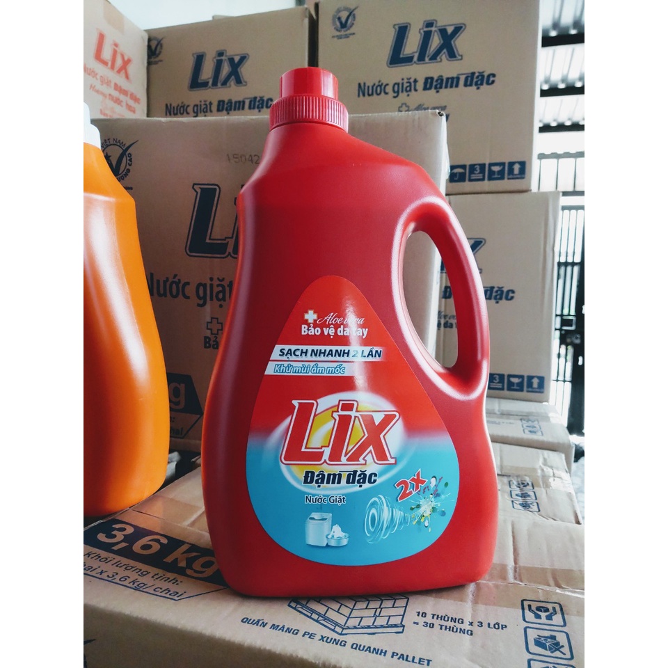 Nước giặt Lix đậm đặc hương hoa 3.6 kg ( có giá sỉ 0947289212