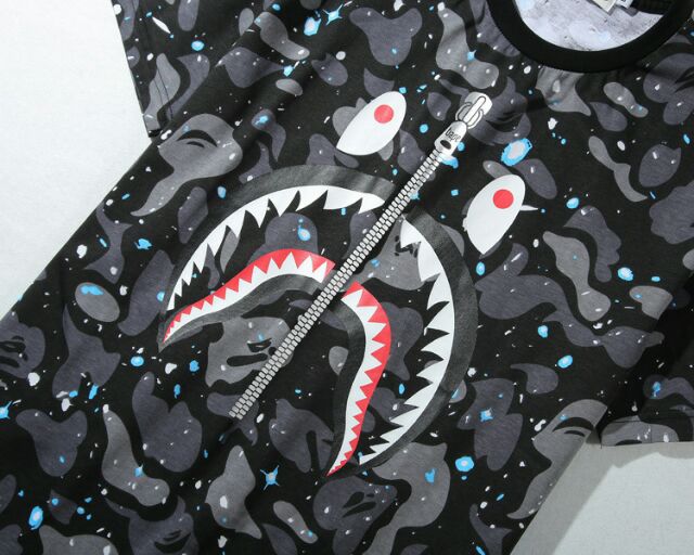 [Freeship] Áo phông bape galaxy cá mập, t shirt bape galaxy cá mập